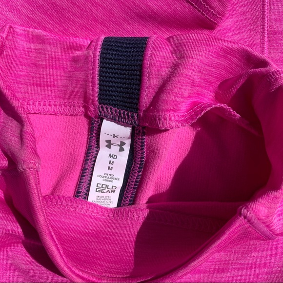 UNDER ARMOUR Pink ColdGear Mock Neck L/S Top - Picture 4 of 5